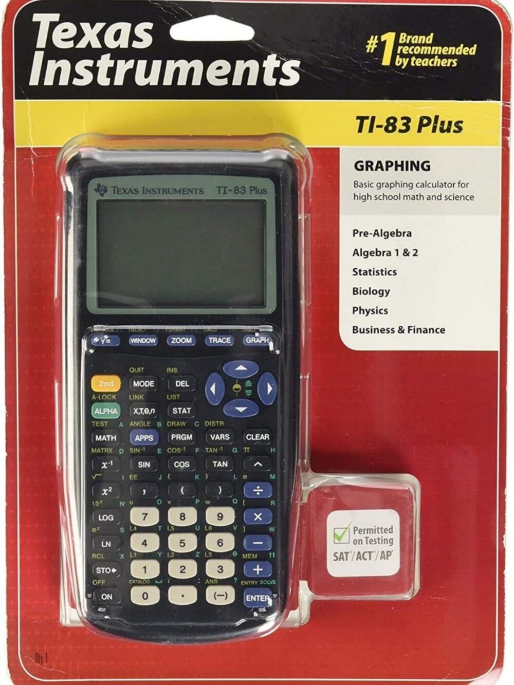 Graphing Calculator TI-83 Plus - Renewed, High-Performance for Students